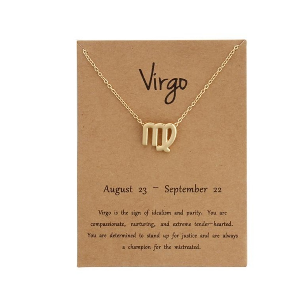 ♍Virgo Zodiac Sign Gold Necklace♍